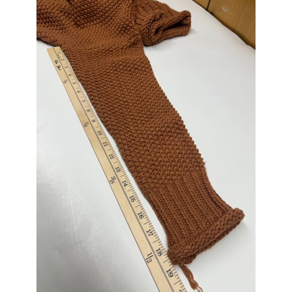 She + Sky Large Womens Rust Knit Turtleneck Sweater Large - Picture 8 of 11